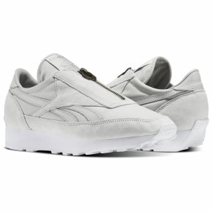 Reebok Aztec Zip Turnschuhe Damen - Grau/Silber Metal/Weiß - DE 514-CTS